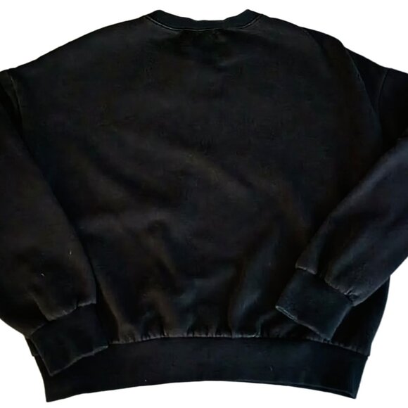 Black Drippy Smiley Face Sweatshirt – Medium Pastel Graphic - Picture 8 of 8